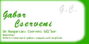 gabor cserveni business card